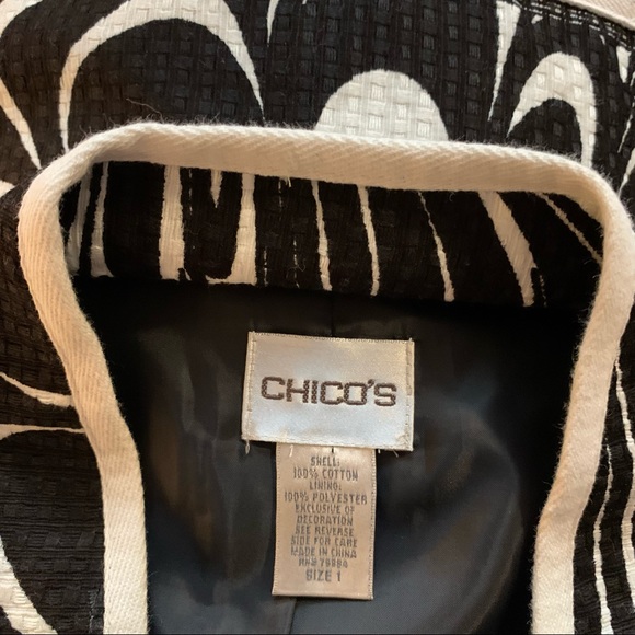 Chico’s Black & White Sweater Cardigan Size 0 (S) - Picture 9 of 10